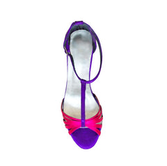 Fitting/ display Sample - Purple and pink strappy sandals, size 37.5