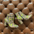 Fitting/ display Sample - Sequins embroideries on nude leather Boots, size 38 (Grade A)