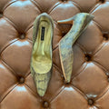 Fitting/ display Sample - Dark green snake pointy Stiletto, size 40 (Grade B)