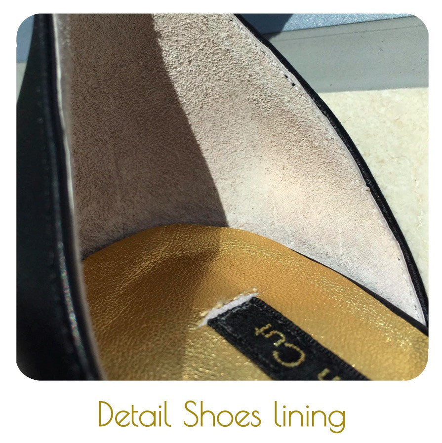 Fitting/ display Sample - Printed hair, blue & black chunky heels, size 37.5 (New)