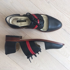 Winter Limited - Black and Red leather cut-out Derbys
