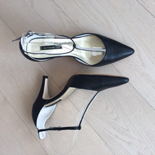 Winter Limited - Black & Glitters T-strap pumps, size 38-strass, 37-shinny (Grade A)