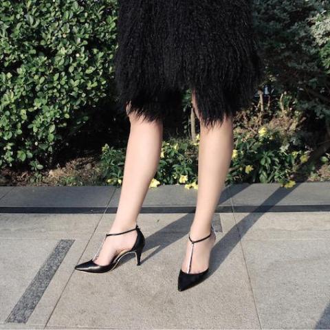 Winter Limited - Black & Glitters T-strap pumps, size 38-strass, 37-shinny (Grade A)