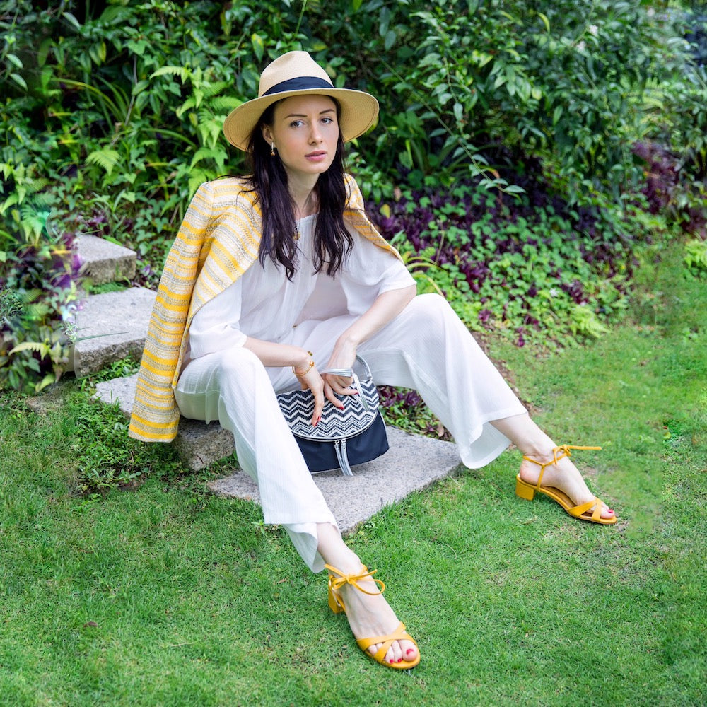 Spring Limited - Yellow Open toe Leather Sandals