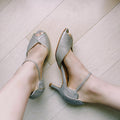 Winter Limited - Nude & Gold open toe pumps - Sizes 35.5-closed toe, 38, 39, 40 (Grade A)