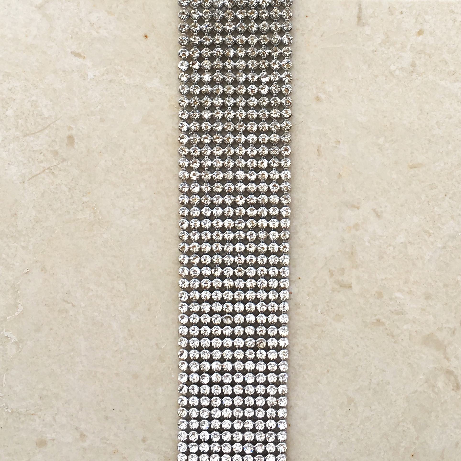 White satin and crystals peep toe sandals  - Large width