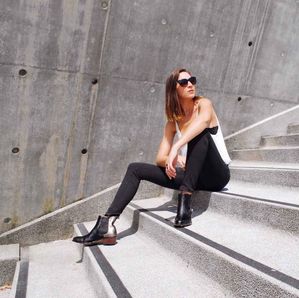 Winter Limited - Black and Copper leather Boots, size 38 (New)