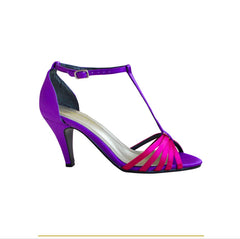 Fitting/ display Sample - Purple and pink strappy sandals, size 37.5